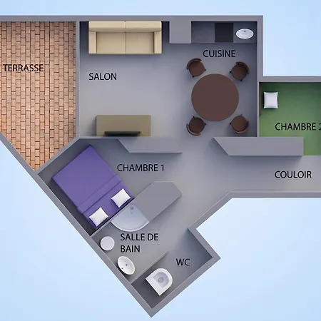 Coquet A Avec Piscine Partagee / 40 M² Lägenhet Cannes